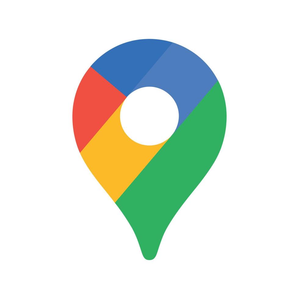 logotipo do google maps em fundo branco transparente vetor