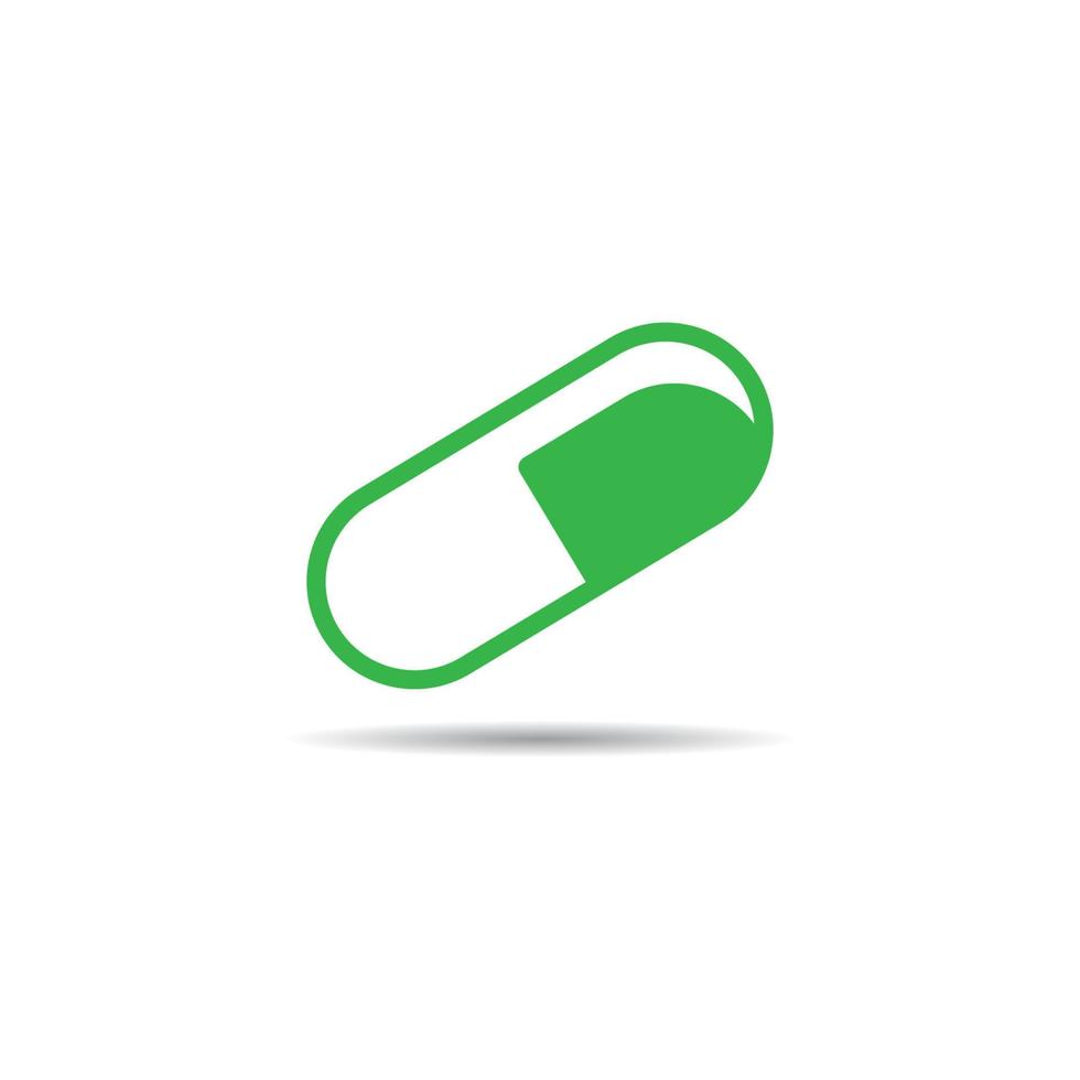 ícone de vetor de logotipo de pílula