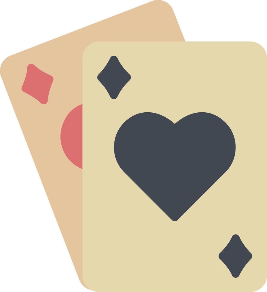 ícone plano de cartas de pôquer vetor