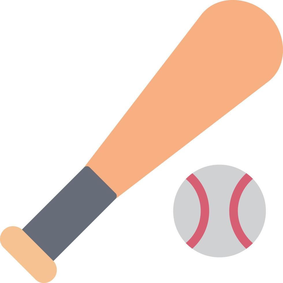 ícone plano de beisebol vetor