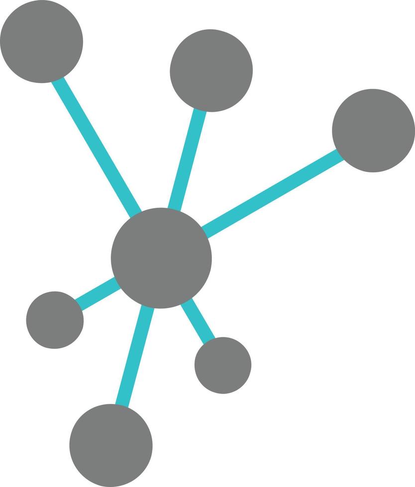 ícone plano de neurônio vetor