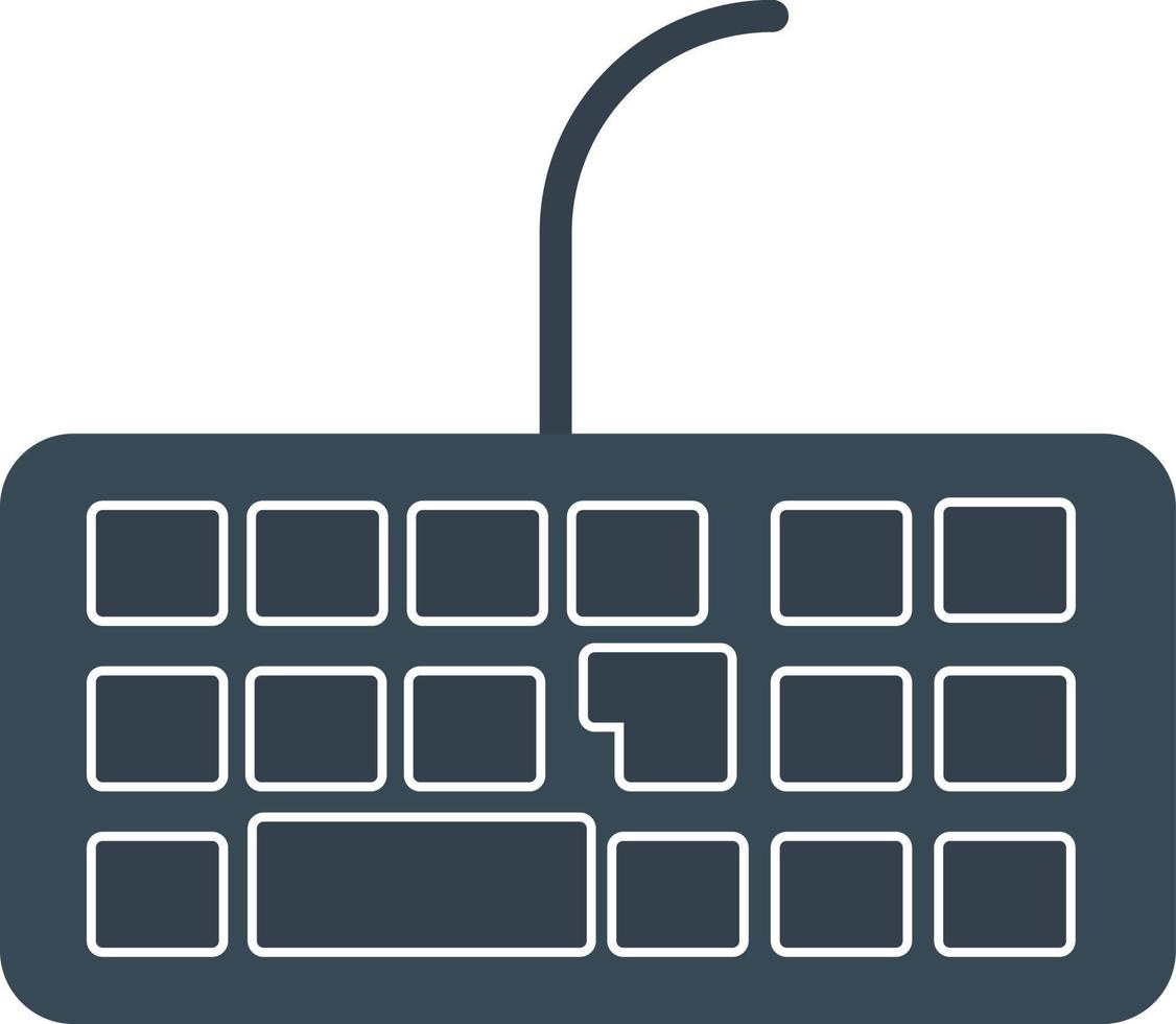 ícone plano do teclado vetor