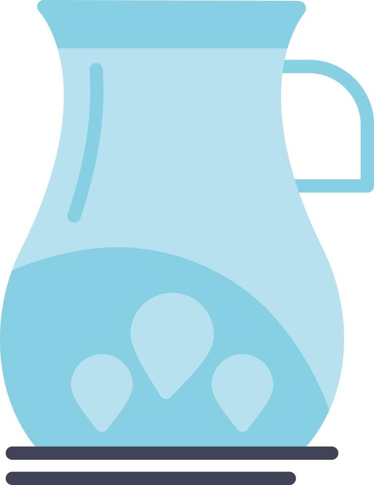 ícone plano de jarro de água vetor