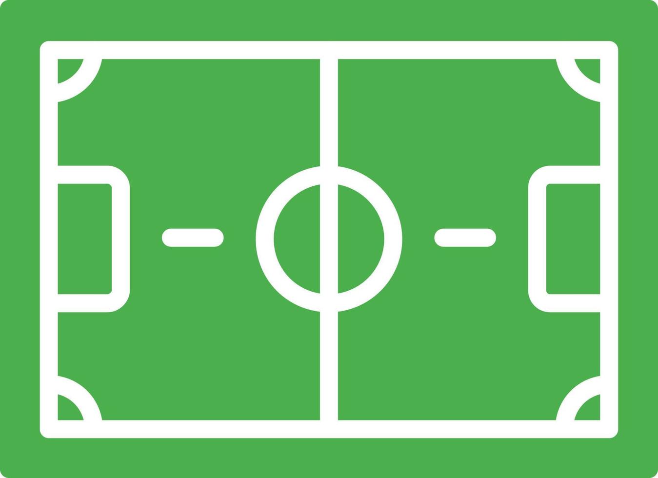 ícone plano plano de campo de futebol vetor