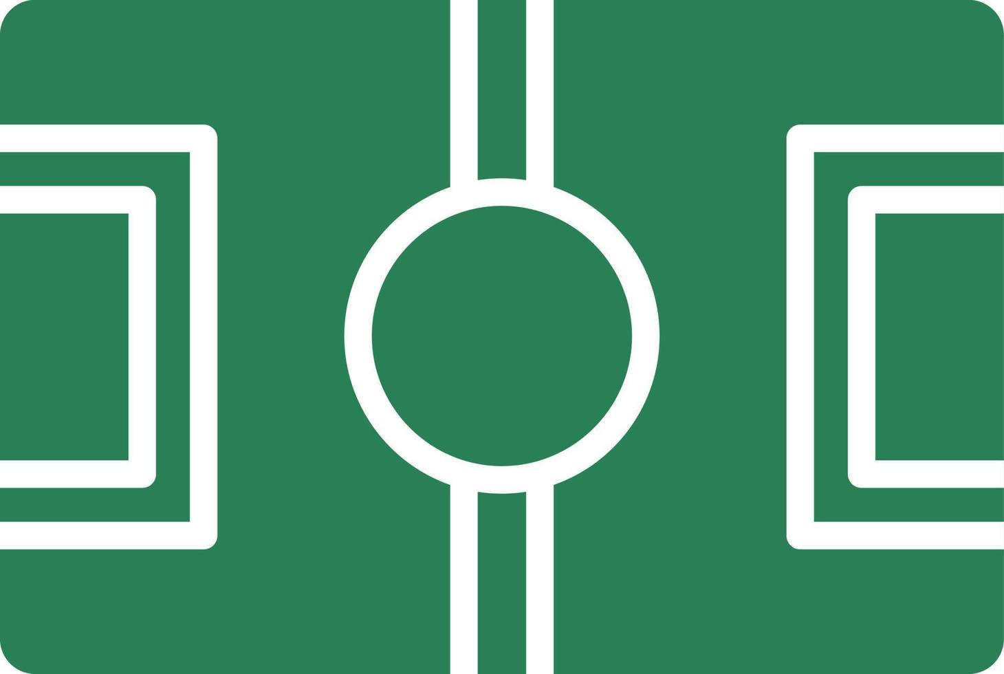 ícone plano de campo de futebol vetor