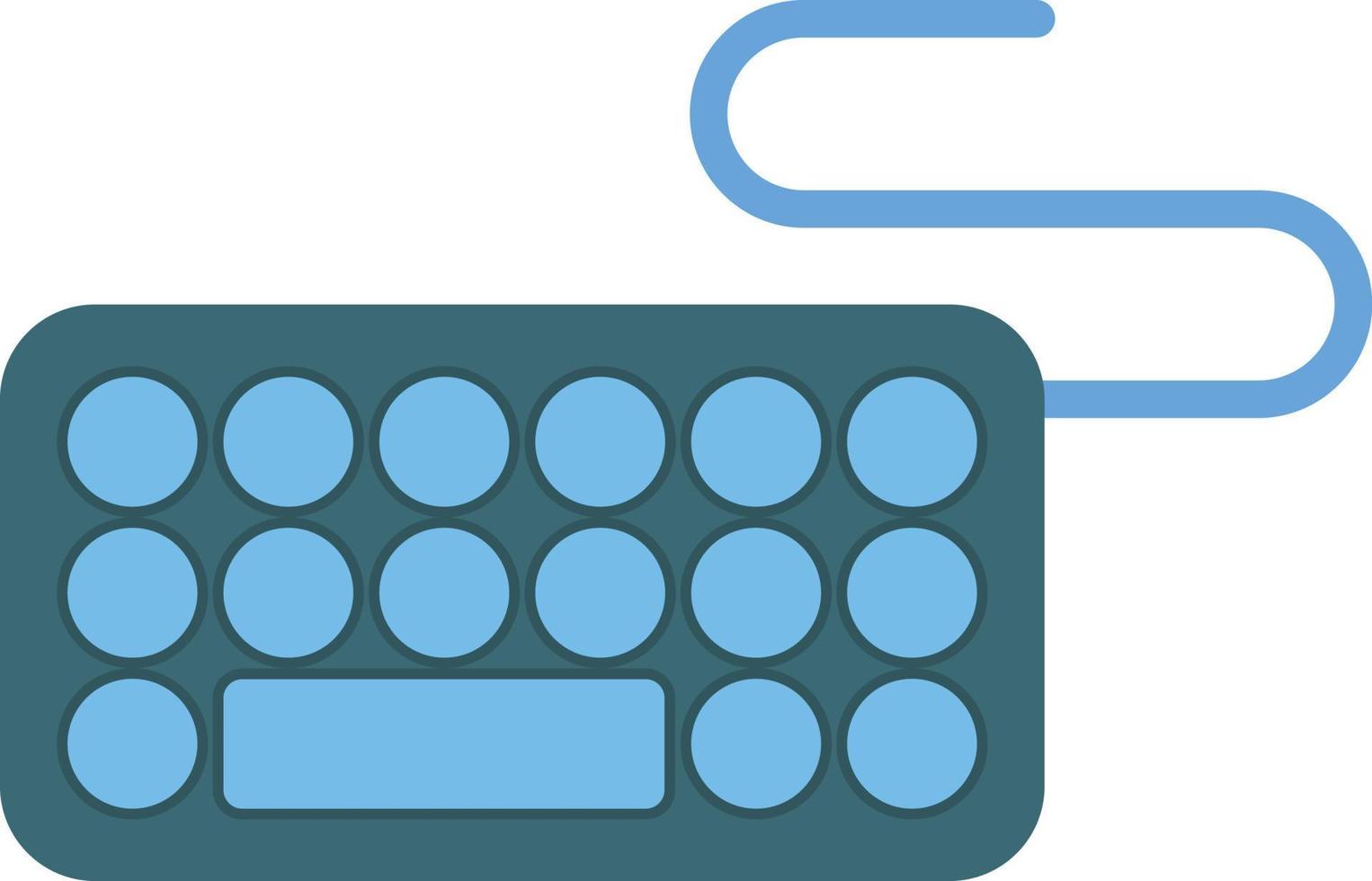 ícone plano de teclado digital vetor