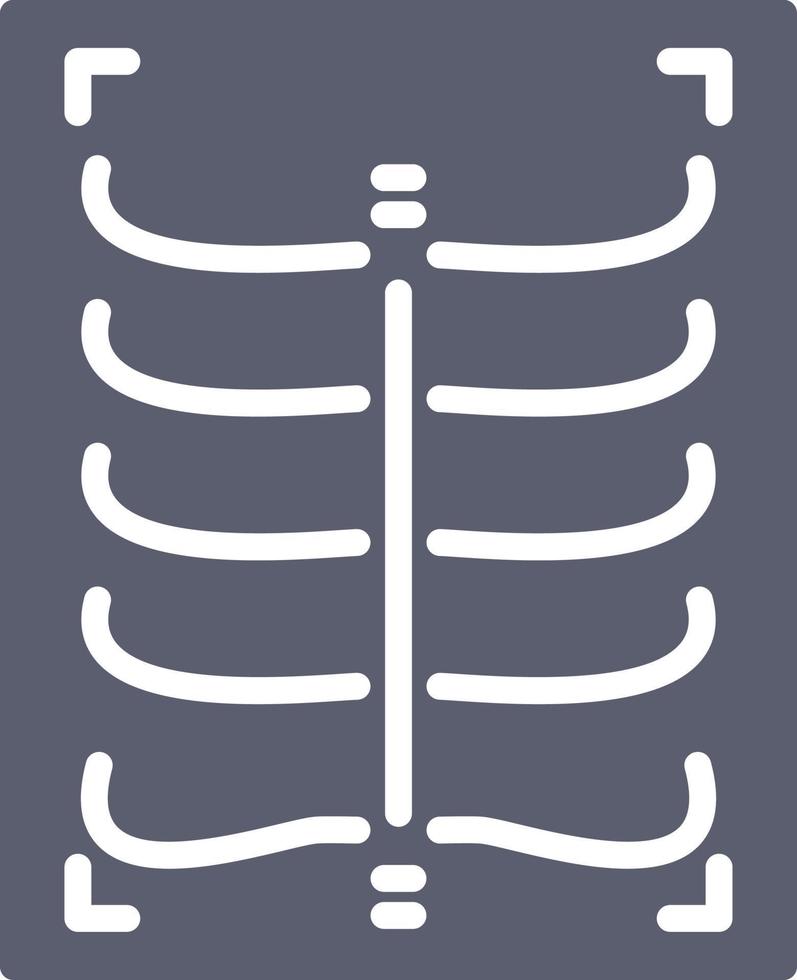 ícone plano de raio x vetor