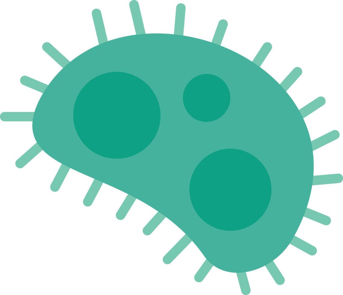 ícone plano de bactérias vetor