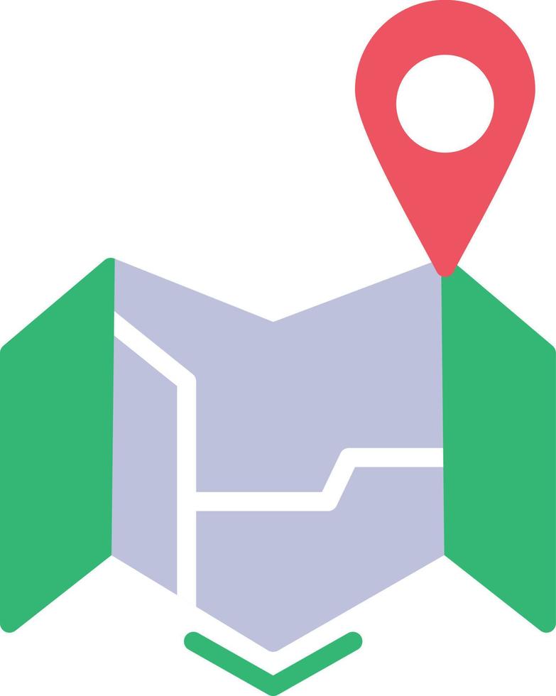 ícone plano de localização do mapa vetor
