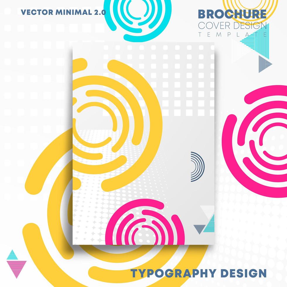 design de formas geométricas circulares para panfleto, cartaz, folheto vetor