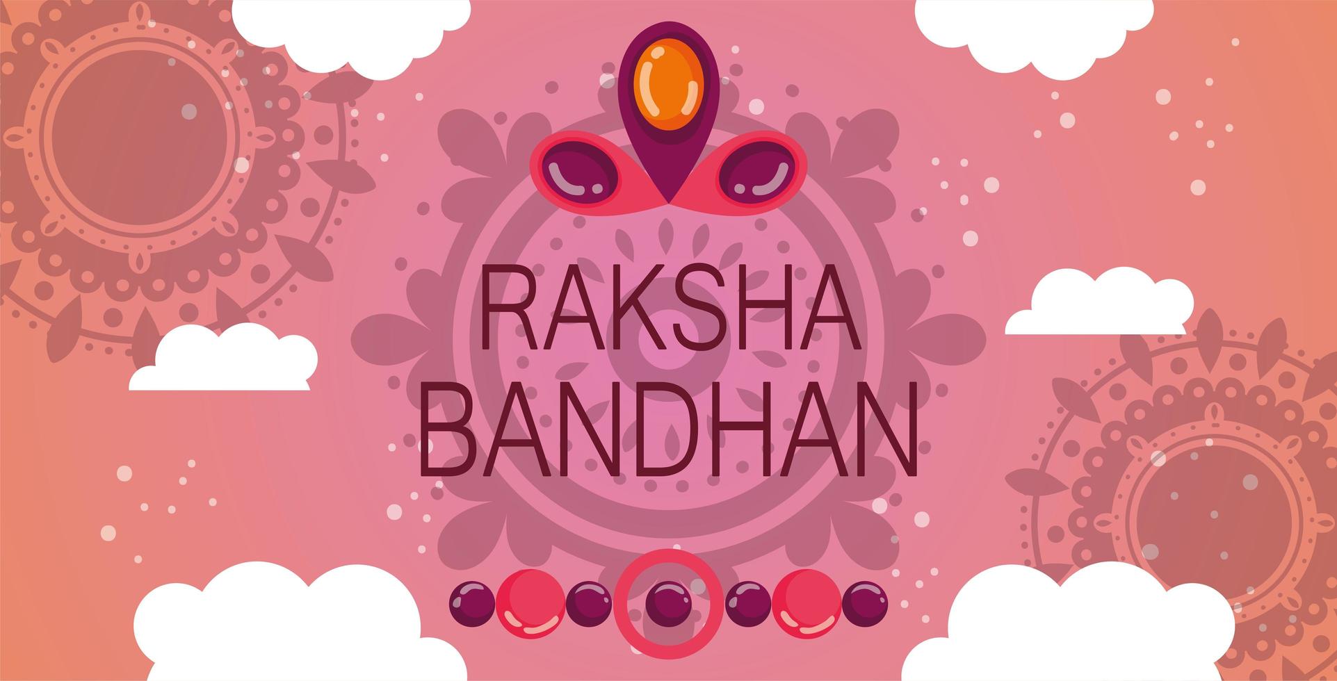 feliz desenho de banner raksha bandhan vetor