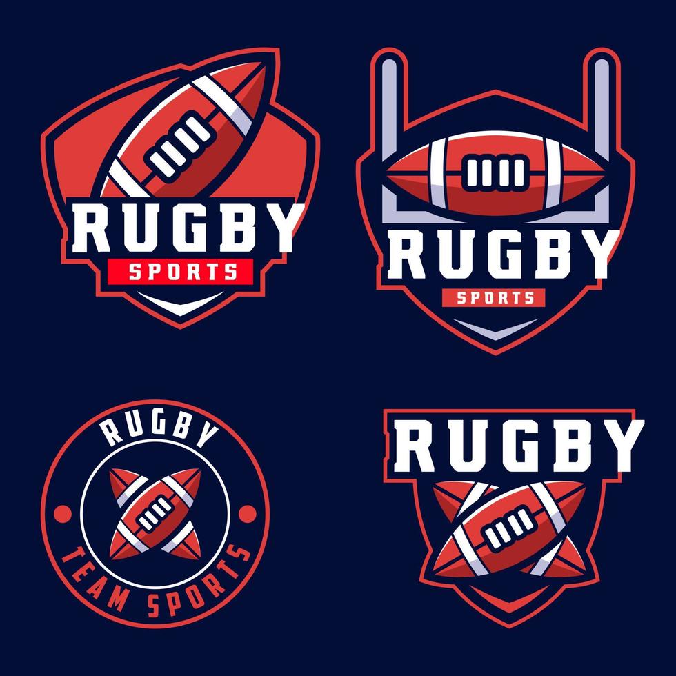 logotipo de esportes de rugby vetor