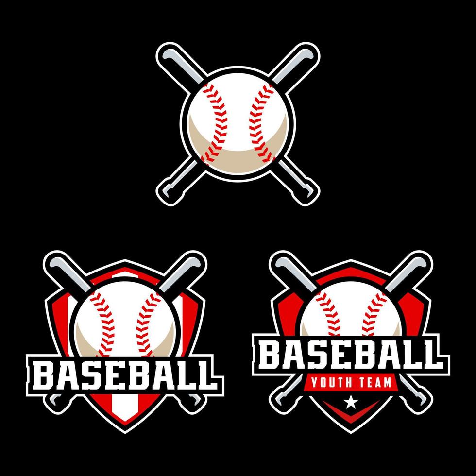 logotipo da equipe de esportes de beisebol vetor