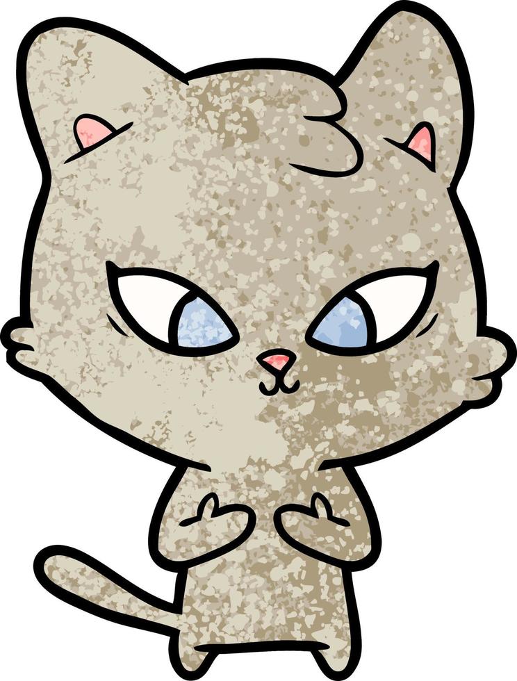 personagem de gato vetorial em estilo cartoon vetor