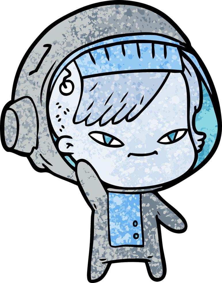 personagem de astronauta vetorial em estilo cartoon vetor