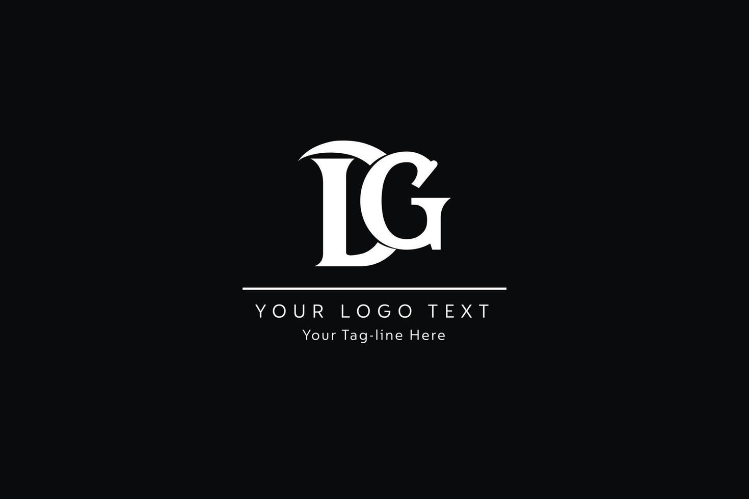 design de logotipo de carta dg. ilustração em vetor ícone de letras dg moderno criativo.