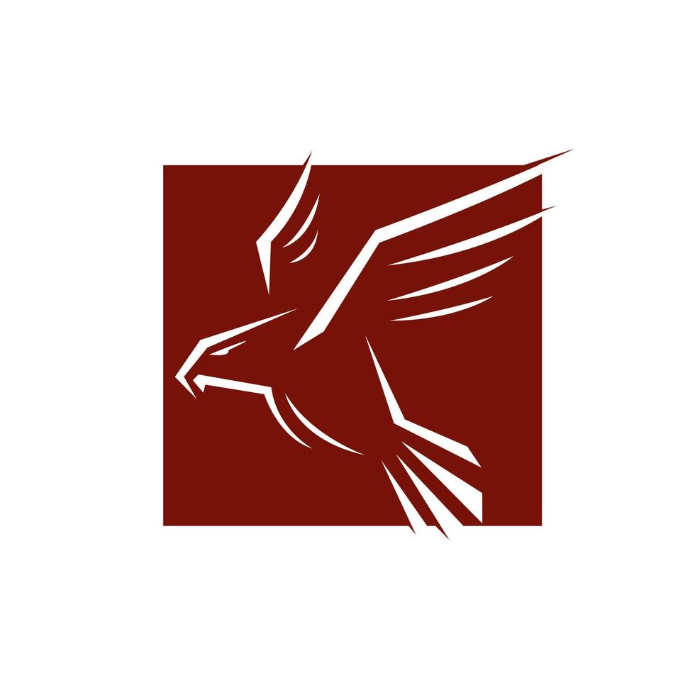 modelo de ilustração de ícone de design de logotipo de vetor de águia de falcão falcão
