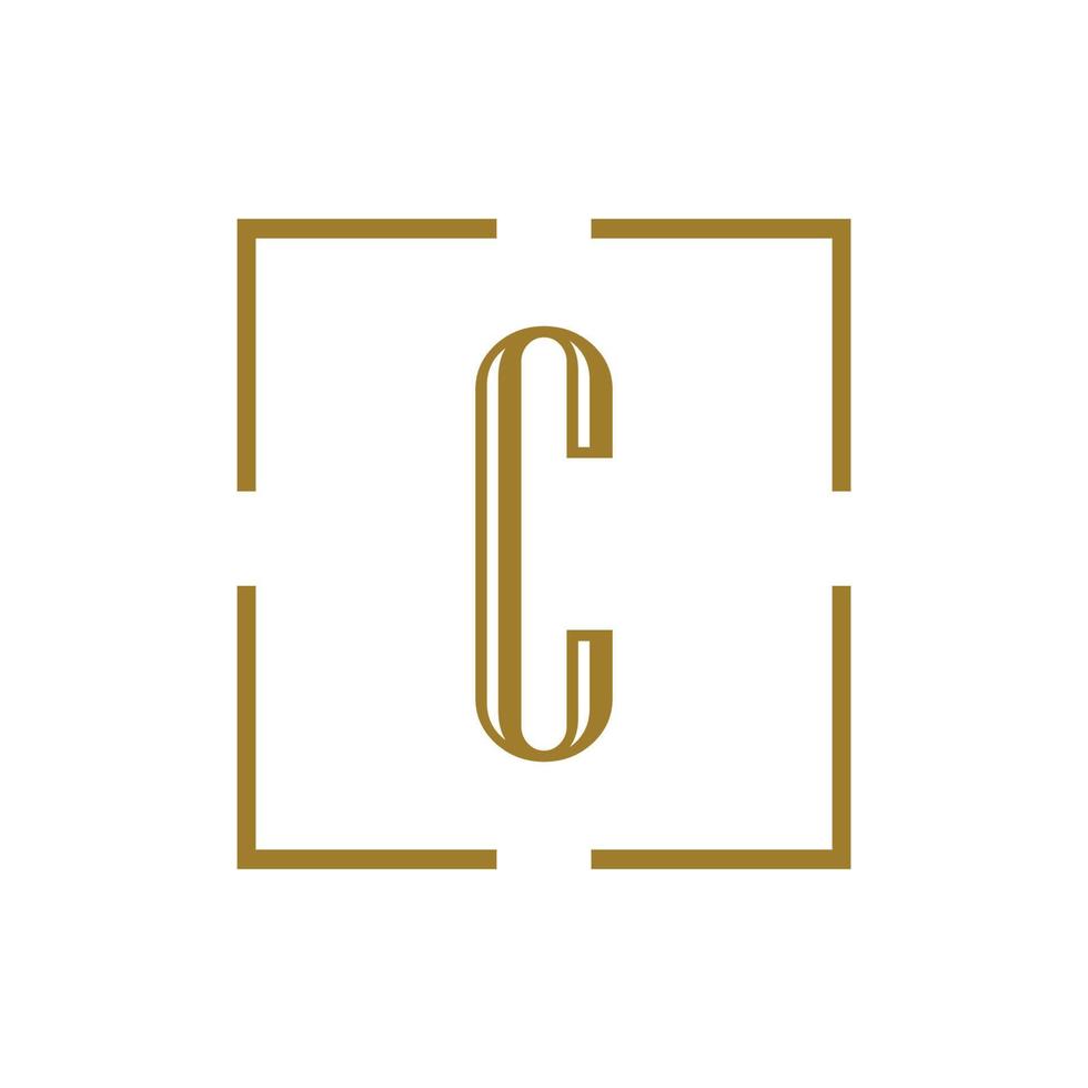 letra c logotipo modelo vetor ícone design