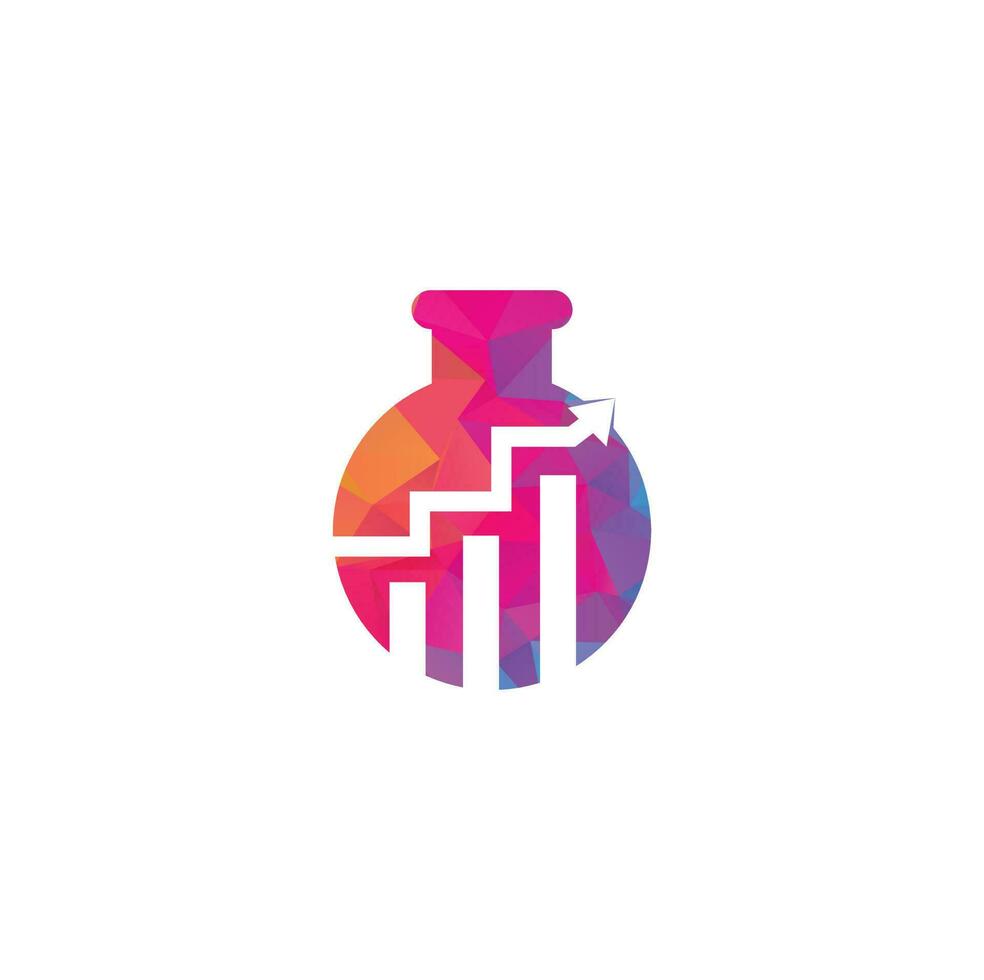 logotipo de laboratório e finanças, log financeiro vetor