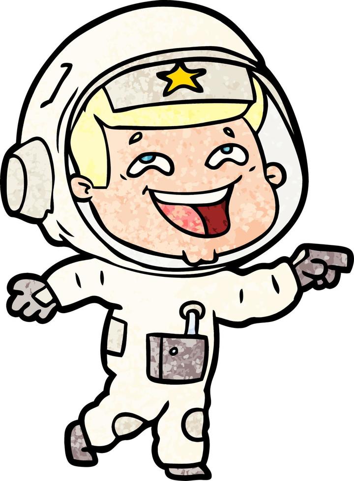 personagem de astronauta vetorial em estilo cartoon vetor