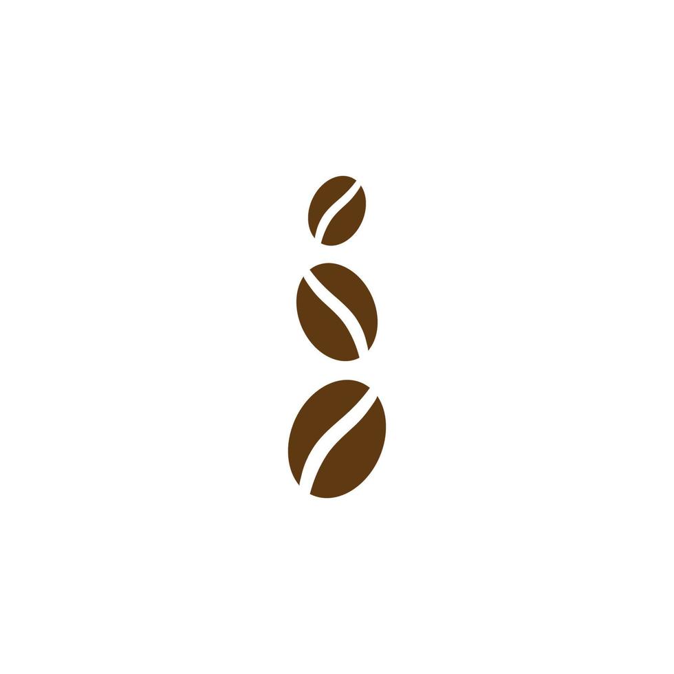 ilustração vetorial do ícone do vetor do modelo de grãos de café
