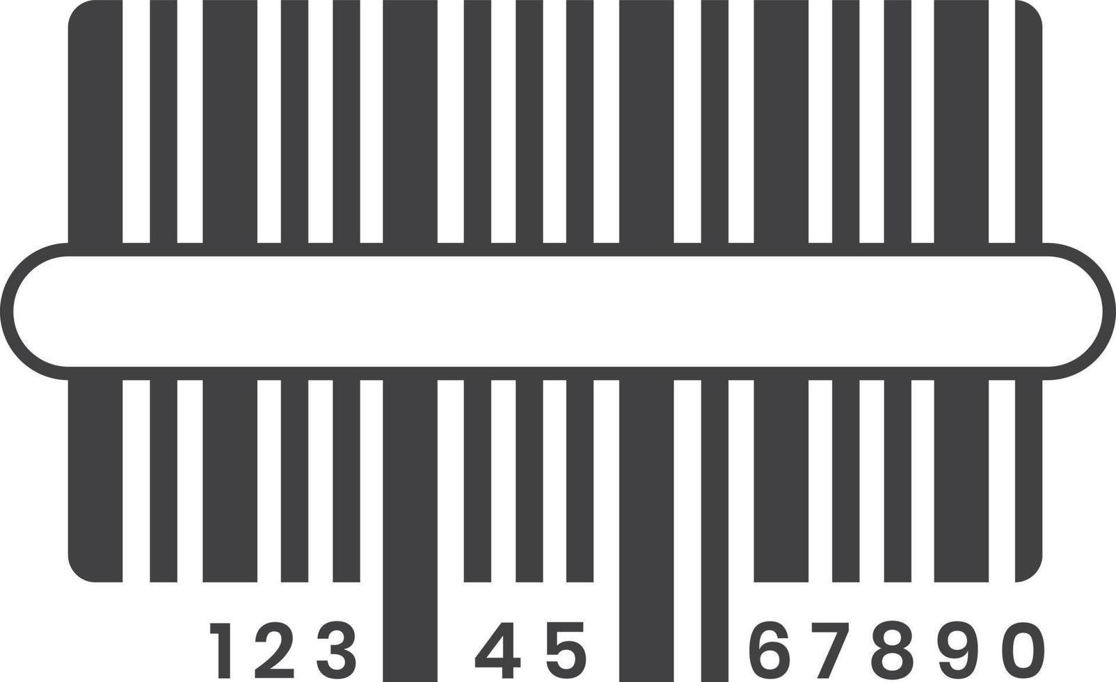 ilustração de código de barras em estilo minimalista vetor