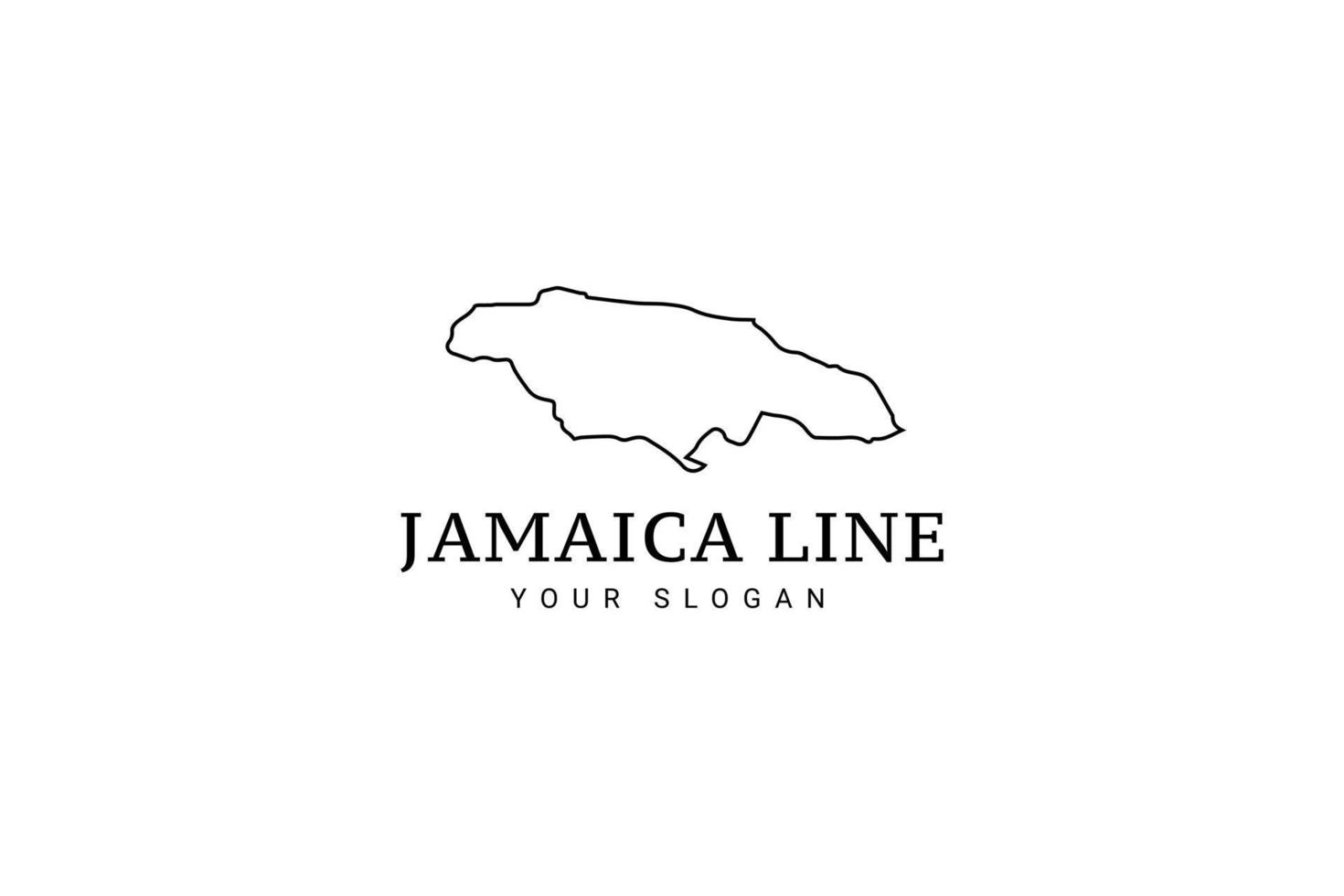 modelo de design de logotipo de linha jamaicana, estilo vintage vetor