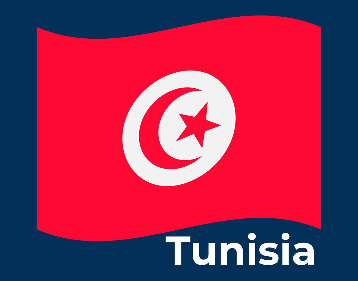 ilustração vetorial de bandeira da tunísia vetor