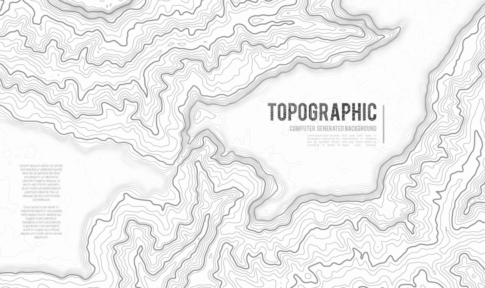 fundo de contorno do mapa topográfico. mapa topográfico com elevação. vetor de mapa de contorno. ilustração em vetor abstrato da grade do mapa topografia do mundo geográfico.