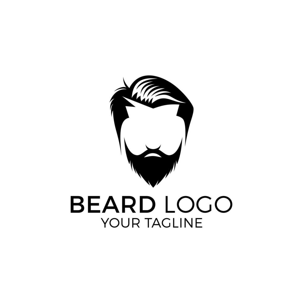 ilustração vetorial de logotipo de homem de barba vetor