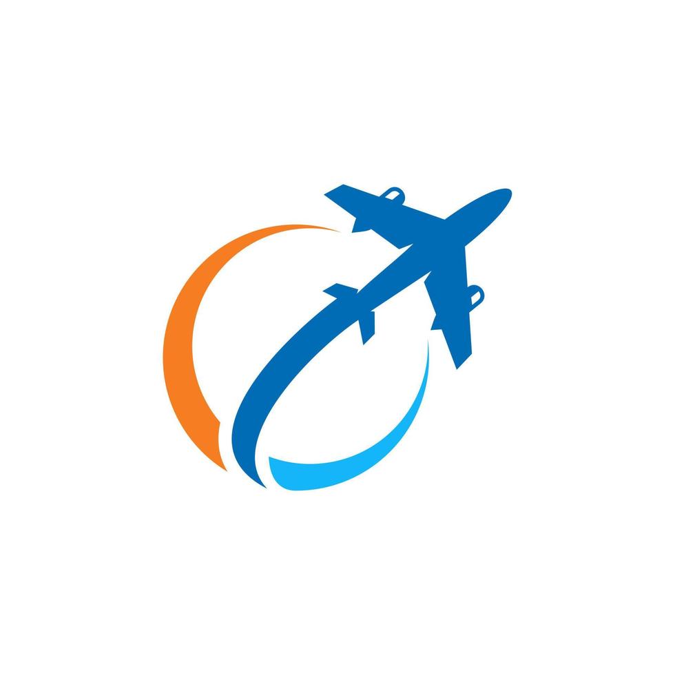 ícone de logotipo de aviação e modelo de vetor de símbolo