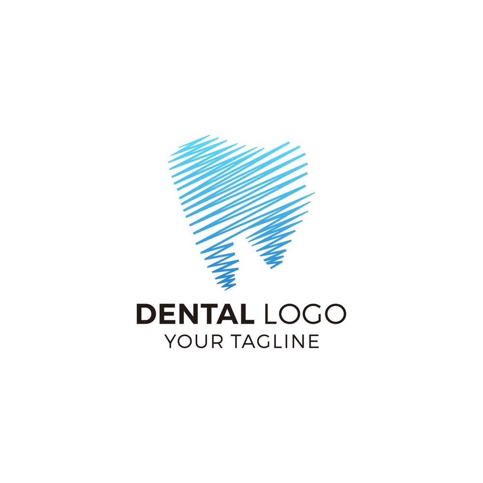 modelo de vetor de design de logotipo de dentista