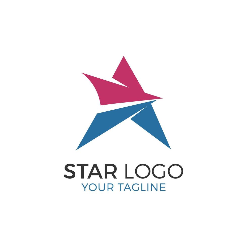 ícone do logotipo da estrela e modelo de vetor de símbolo