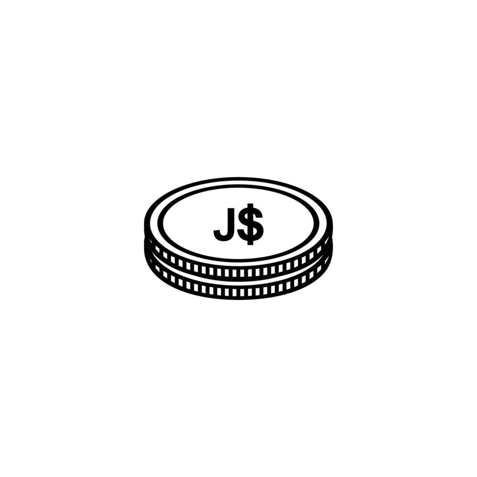 símbolo de ícone de moeda jamaicana. dólar jamaicano, sinal jmd. ilustração vetorial vetor
