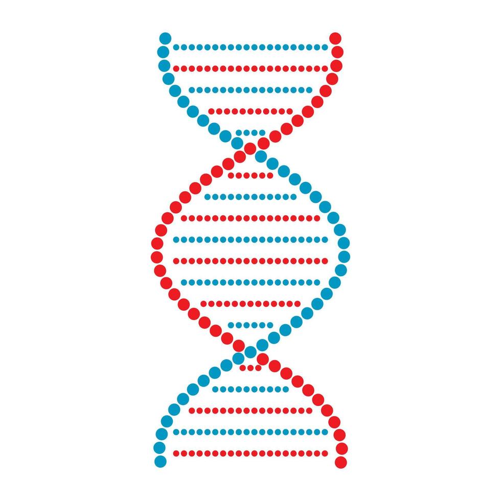 sinal de DNA e molécula plana vetor