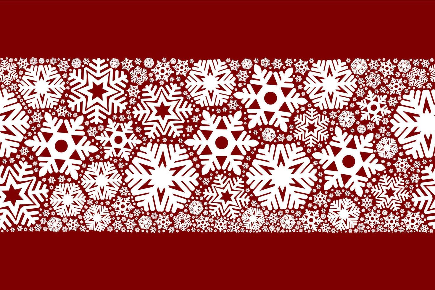 fundo vermelho de natal com flocos de neve e luz vetor