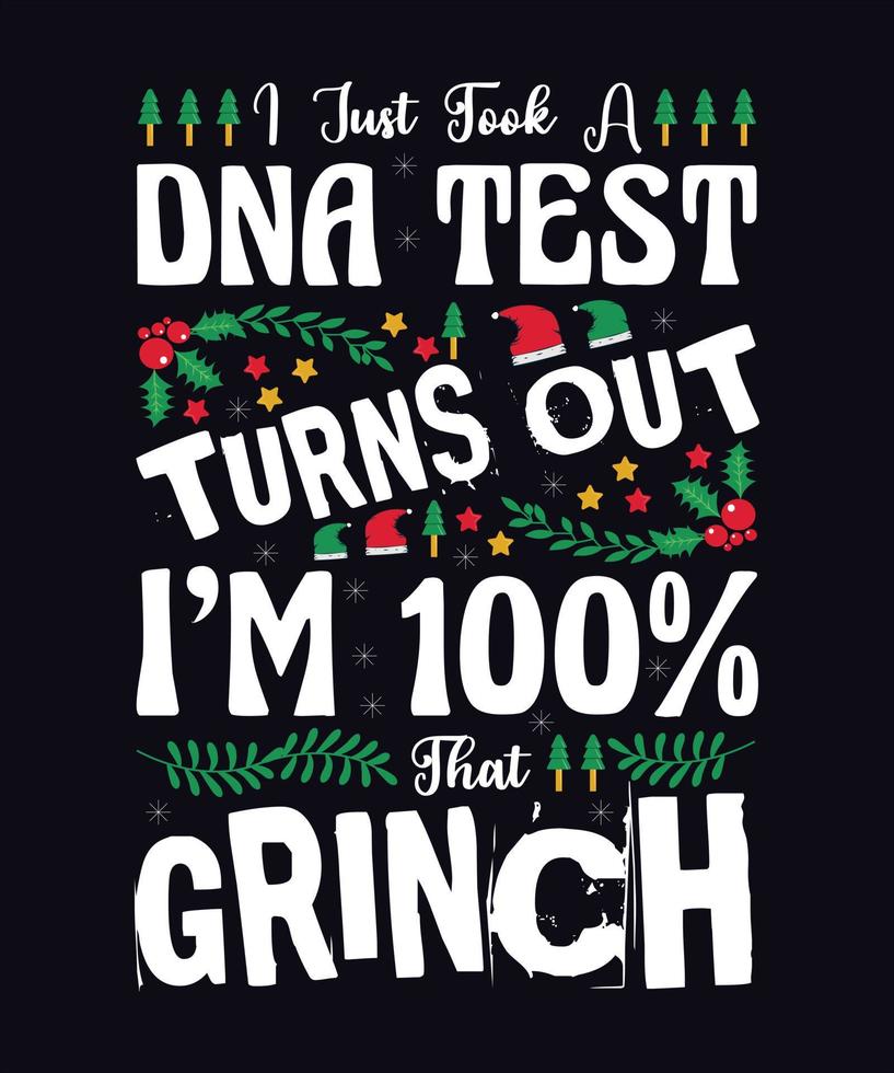 cartaz de tipografia de natal e design de camiseta de citações vetor