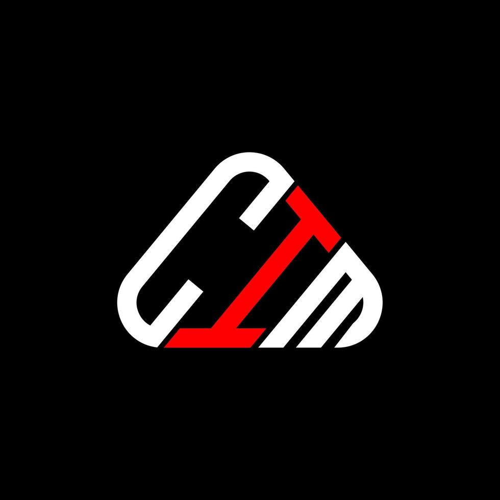 design criativo do logotipo da carta cim com gráfico vetorial, logotipo simples e moderno do cim em forma de triângulo redondo. vetor