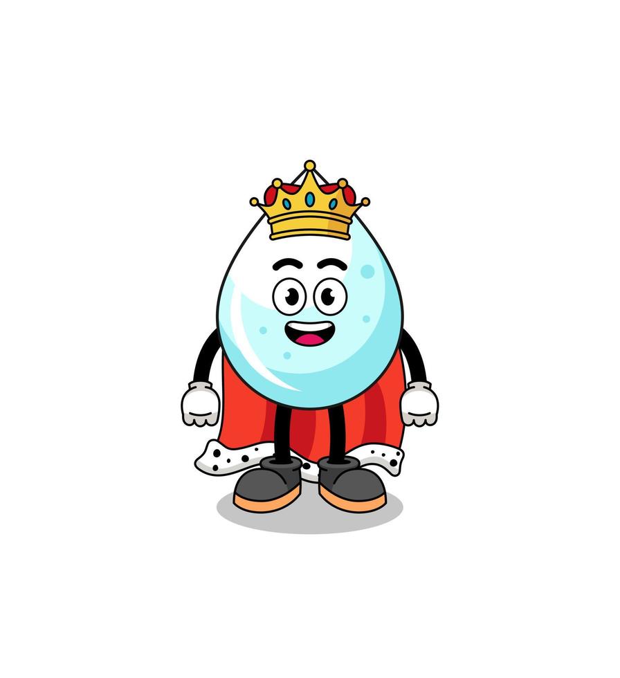 ilustração de mascote do rei da gota de leite vetor
