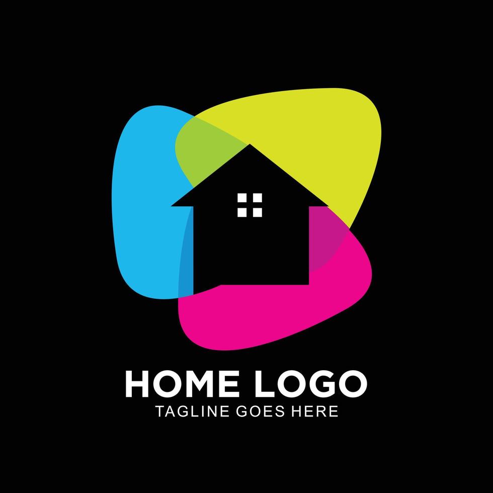 design de logotipo em casa ou vetor de ícone