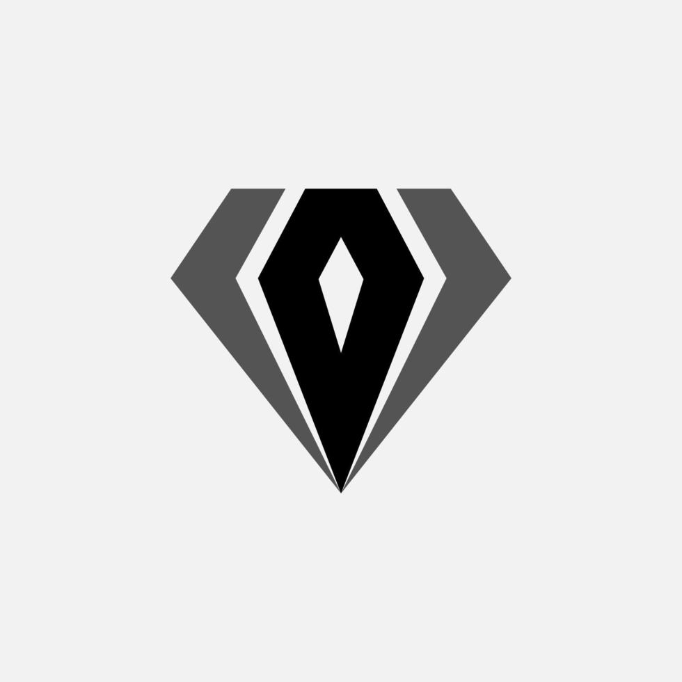 ideias de conceito de logotipo de ponta de diamante vetor