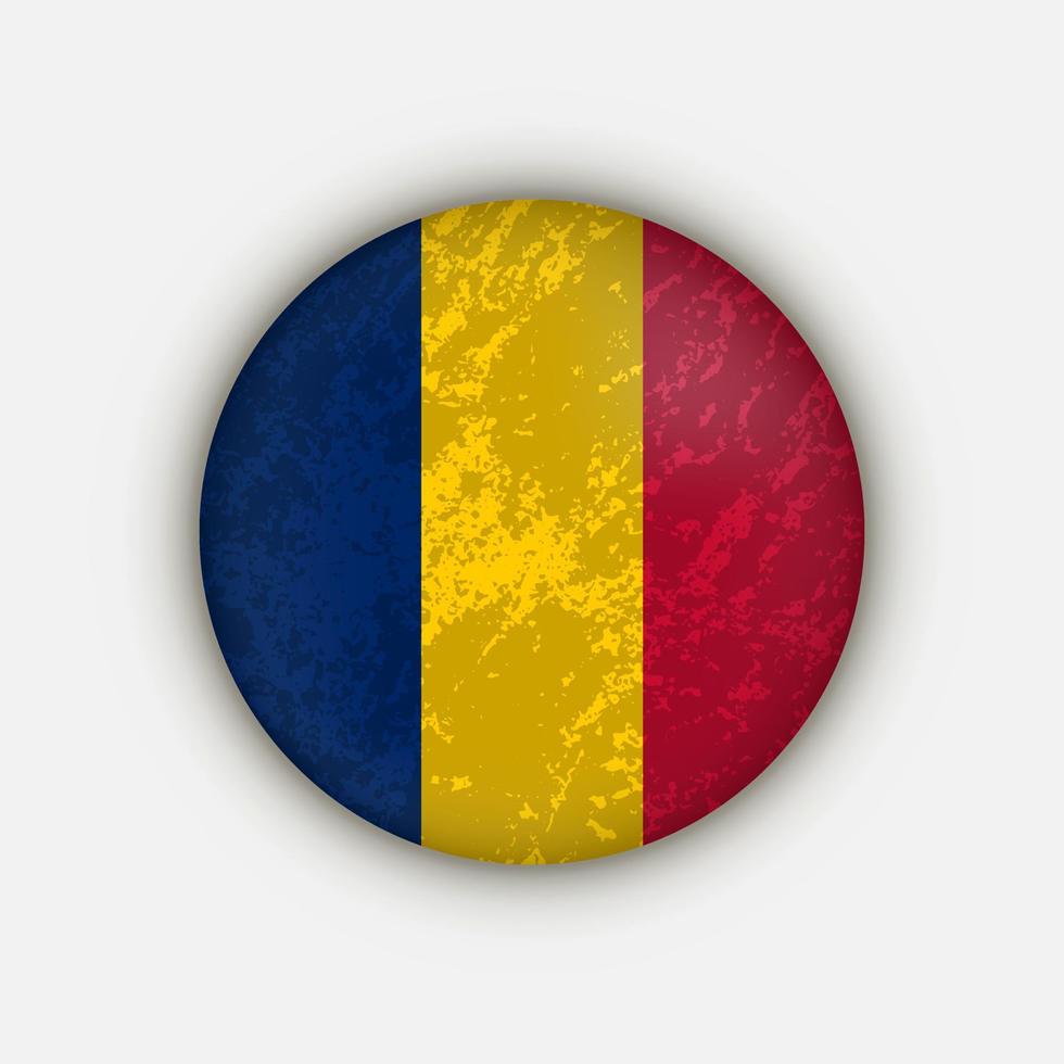 país chad. bandeira do Chade. ilustração vetorial. vetor