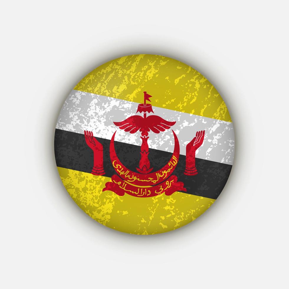 país Brunei. bandeira do Brunei. ilustração vetorial. vetor