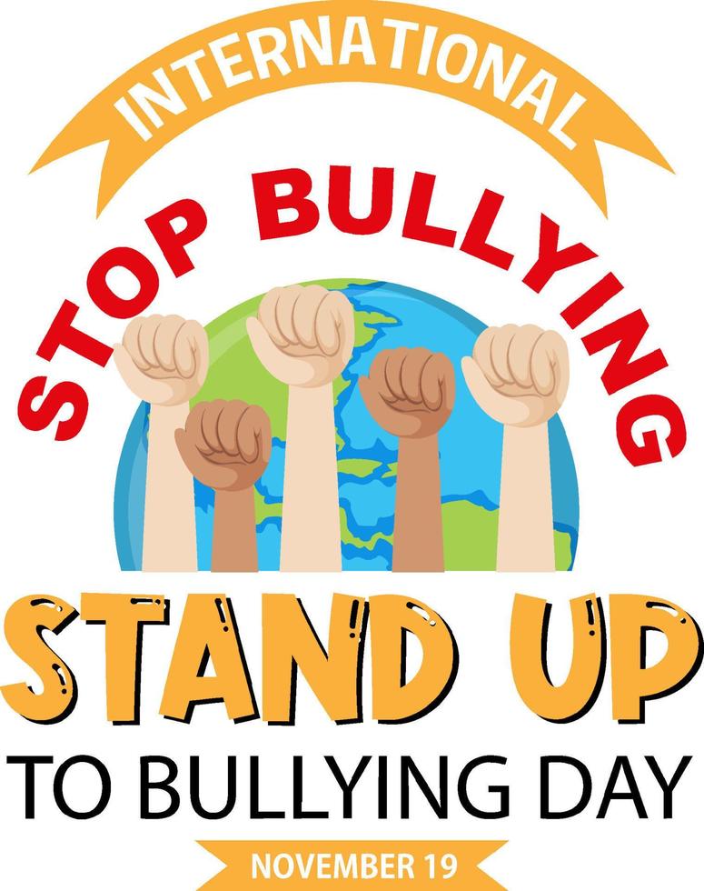 internacional stand up to bullying day design de banner vetor