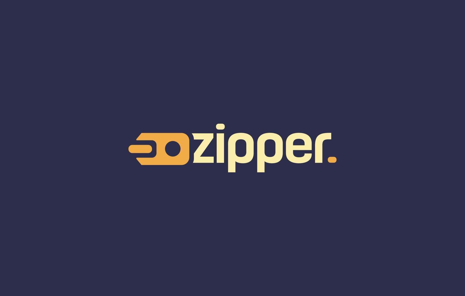 logotipo do zíper ou ícone do zíper vetor