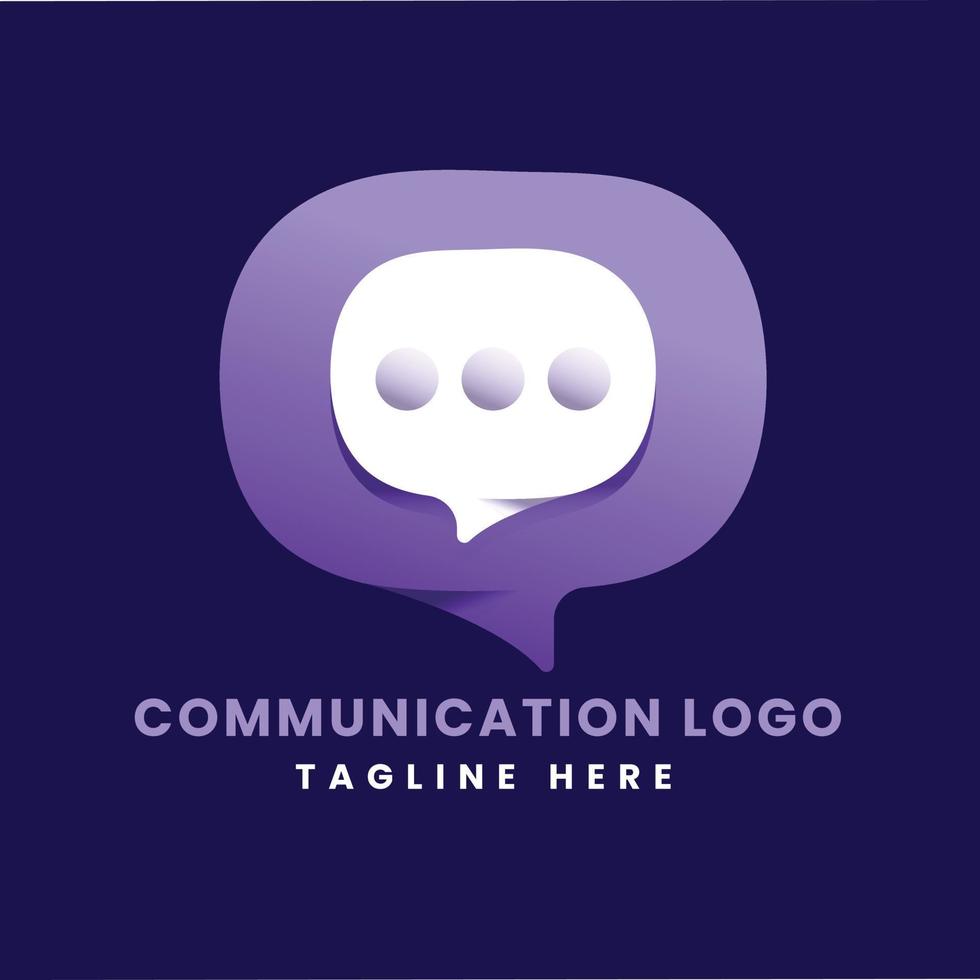 vetor de design de modelo de logotipo de comunicação