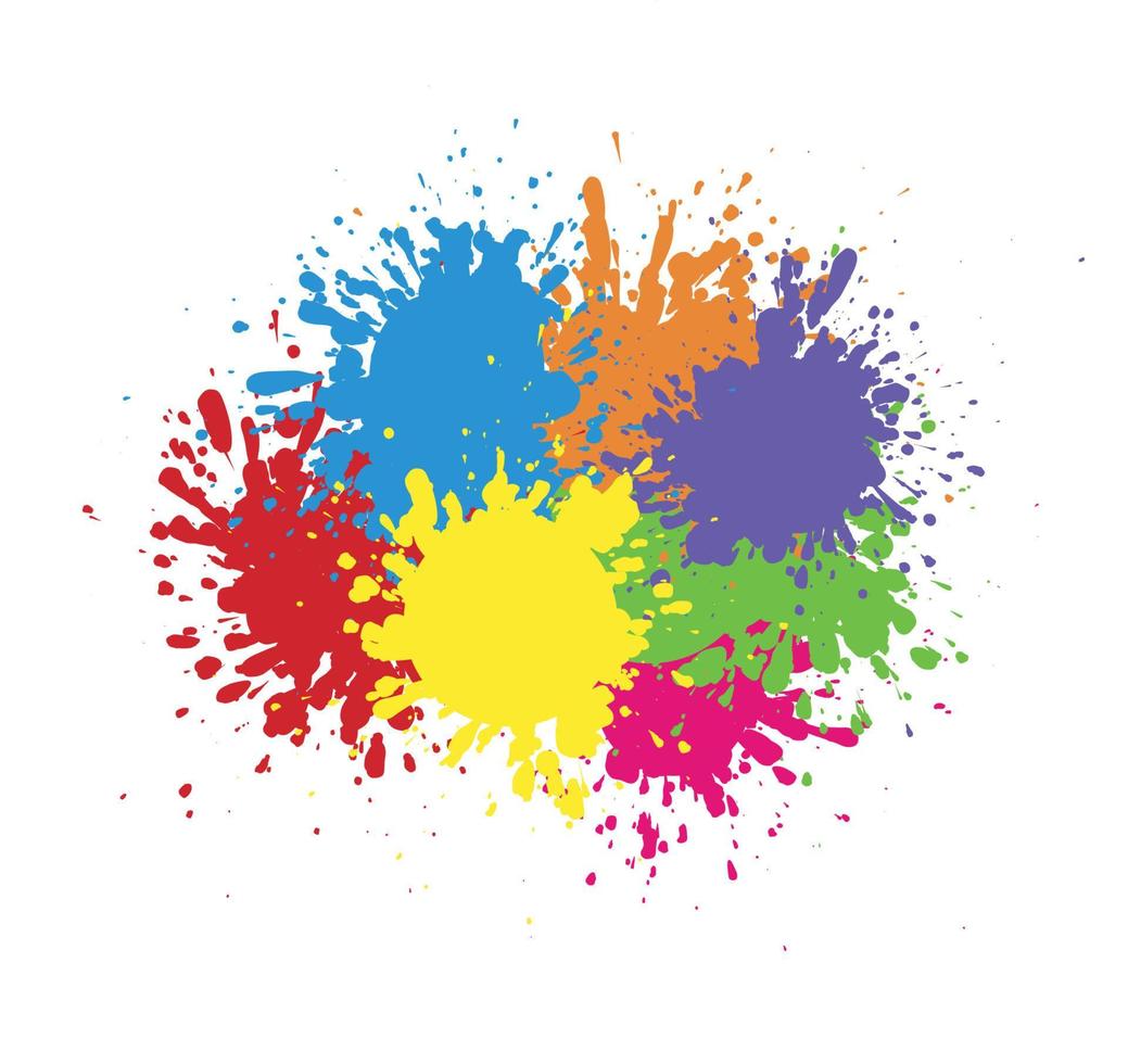 respingos de tinta vector splatters.colorful.