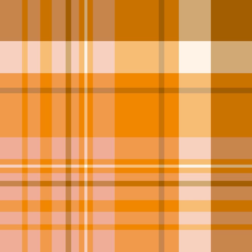 padrão sem costura em cores laranja simples para xadrez, tecido, têxtil, roupas, toalha de mesa e outras coisas. imagem vetorial. vetor
