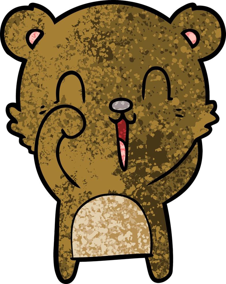 personagem de urso vetorial em estilo cartoon vetor