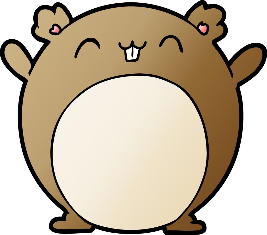 personagem de hamster vetorial em estilo cartoon vetor